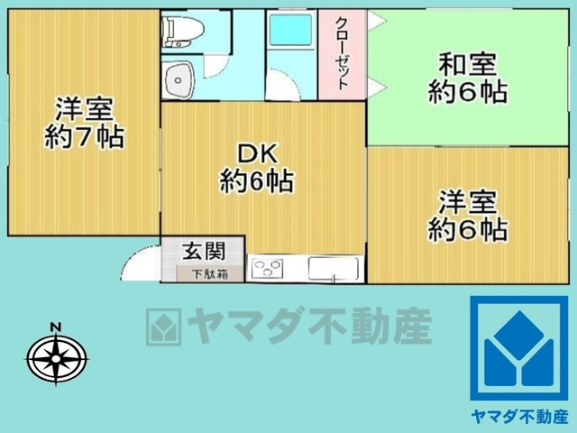 シャトー杭瀬の間取り
