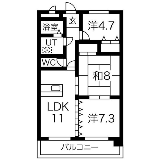 【間取り】 | パークハイツアイリス5号館