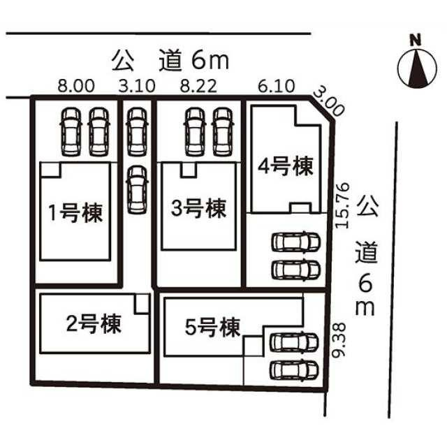 仲介手数料無料）春日井市西高山町三丁目４号棟の区画図