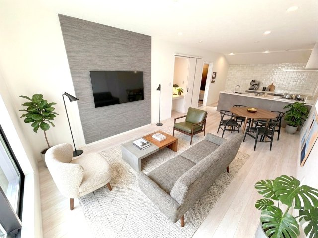 立川市柏町3丁目全1棟　新築戸建の居間・リビング|家具、家電、装飾品はCGイメージです！