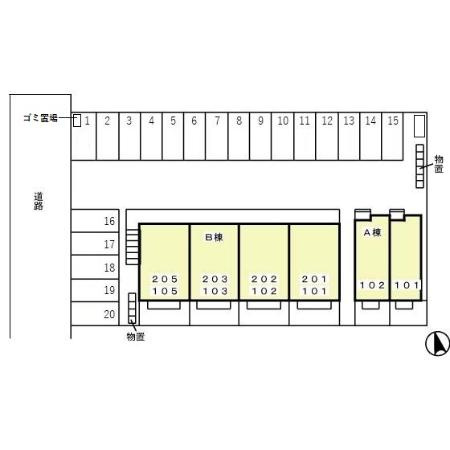 ターミナルパーク中新湊　Ｂの区画図