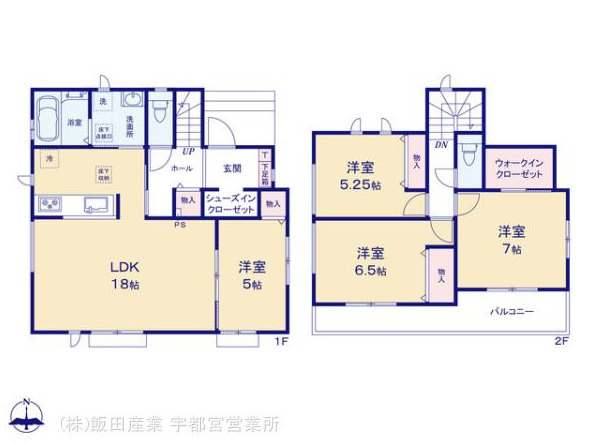 ハートフルタウン宇都宮市竹林町163番　新築一戸建ての間取り