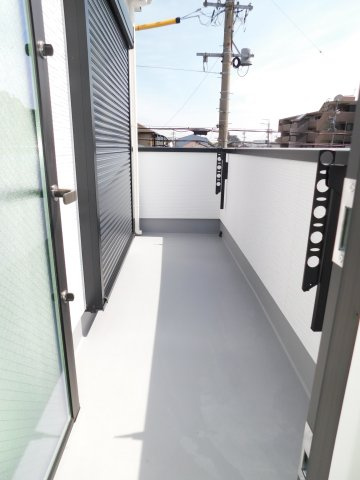 名古屋市北区川中町の新築一戸建のバルコニー|◇バルコニー◇　　南面で陽当り良好なワイドバルコニー！