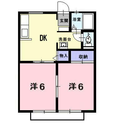 アメニティハイツ Bの間取り