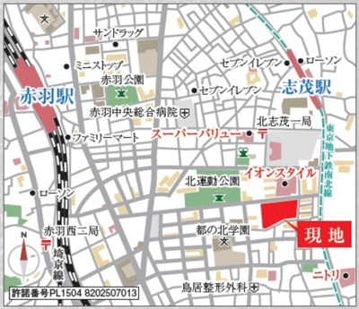 【地図】 | ロイヤルパークス赤羽ノース