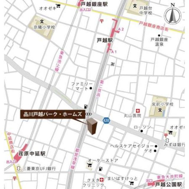 品川戸越パーク・ホームズの地図