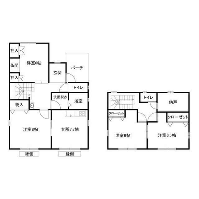 岐阜市萱場南２丁目の一戸建ての間取り