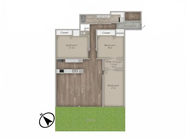 【間取り】 | 二子玉川宝ロイアルハイツ | 販売価格：１３，７００万円　間取り：３ＬＤＫ　空室（ご見学可能ですのでお気軽にお問合せ下さい）