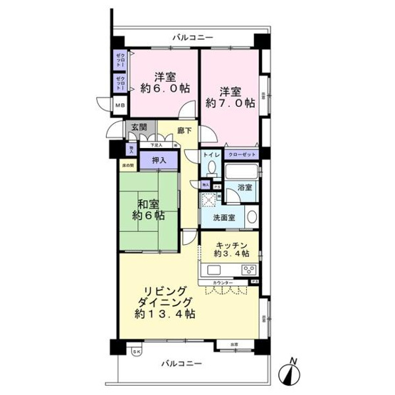 【間取り】 | アーバンビュー西津田