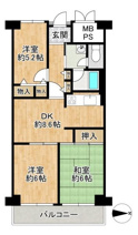レック住道スカイハイツ　中古マンションの画像