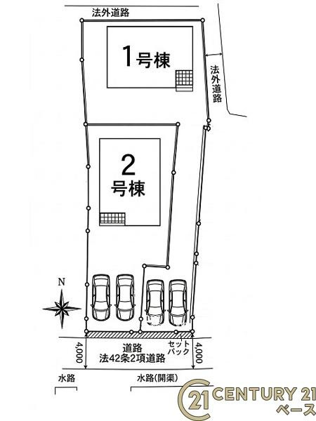 クレイドルガーデン東九条町 ２号棟 ／新築一戸建の区画図|■こちらの物件は２号棟です！■