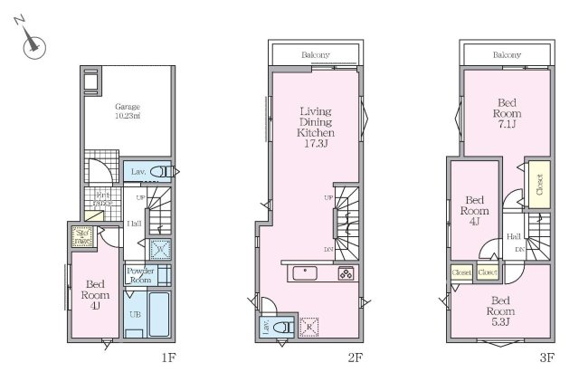 【横浜市旭区鶴ケ峰本町2丁目51-16全3棟新築戸建て】★仲介手数料無料★（不動丸小学校・鶴ケ峰中学校）