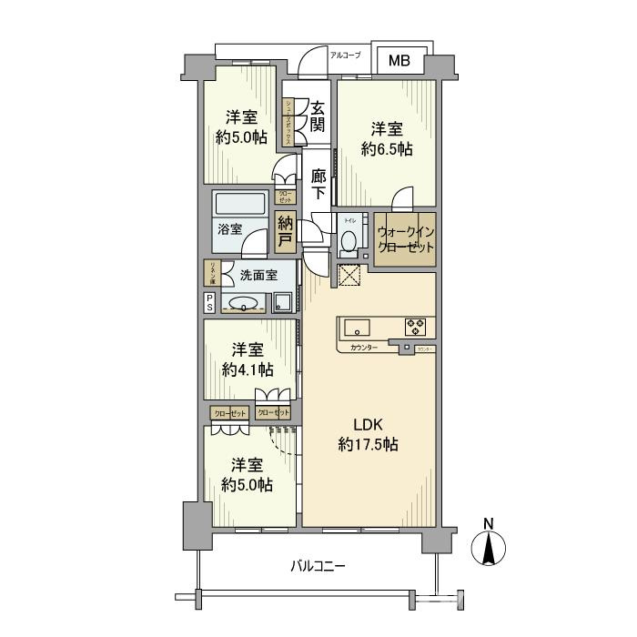 シエリア茨木東宮町の間取り