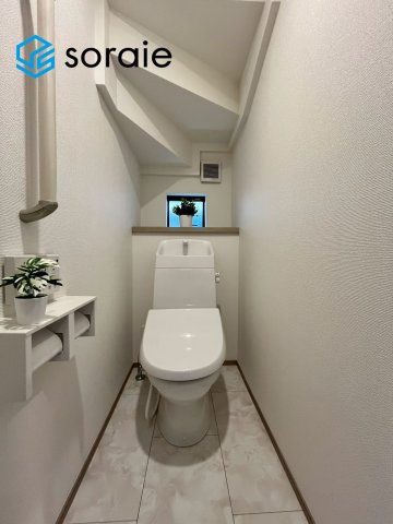 狭山ヶ丘32期　全2棟　新築戸建　ハートフルタウンのトイレ|4月6日撮影