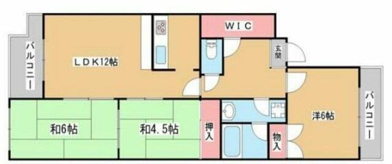 神戸市西区池上１丁目の賃貸マンションの間取り