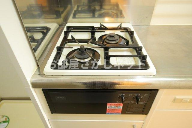 カテリーナ市ヶ谷【おとり物件なし】#学生・社会人にオススメ！初期費用分割払いOK！のキッチン|2口ガスコンロ