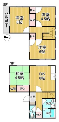 【間取り】 | 佐貫町賃貸戸建て
