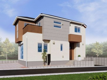 所沢市上新井5丁目　全6棟　新築戸建の外観パース