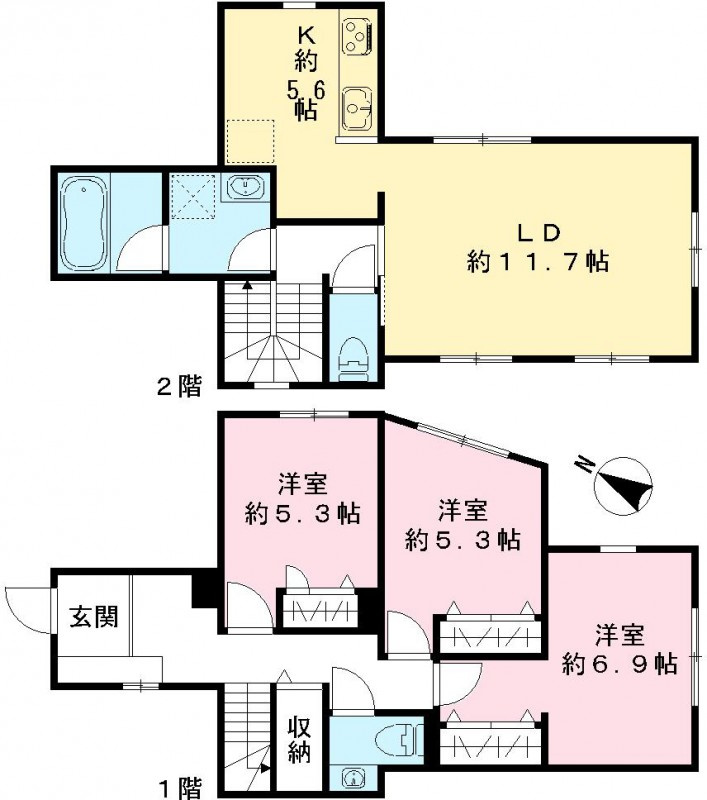 薬師通２丁目計画の間取り
