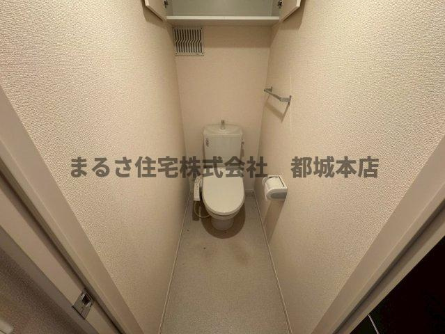 都城市下川東２丁目のアパートのトイレ|A202の写真です