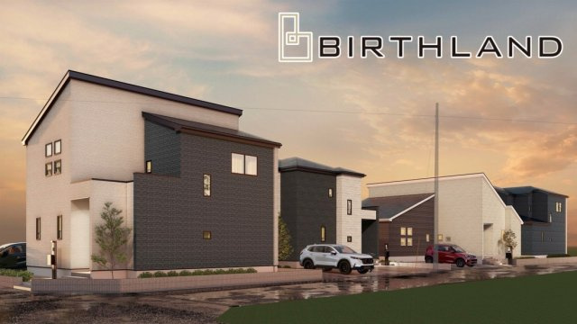 新築戸建・新築建売　郡山市安積町長久保三丁目　安積第三小・安積第二中の外観パース|完成予想図