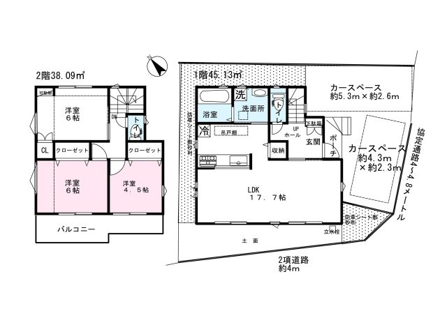 【区画図】 | ご家族様のプライベート空間が確保できる素敵な間取りです。また敷地ゆったりですので、おうち時間を楽しむのにもぴったりですね♪

