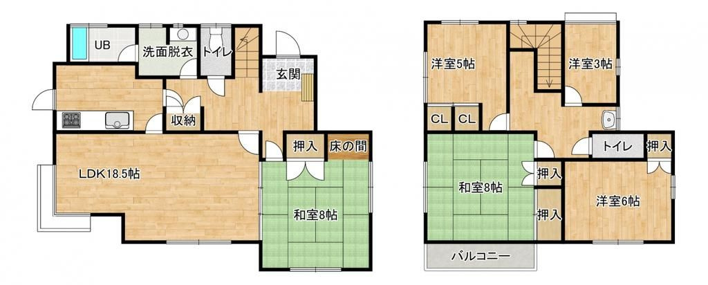 入間市新光　中古戸建の間取り