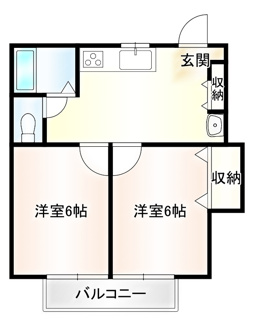 【間取り】 | 栄ハイツ | ※202号室は反転間取りとなります