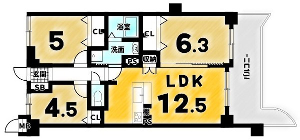 朝日プラザ伏見桂川の間取り