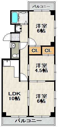CREA御殿山Aの間取り