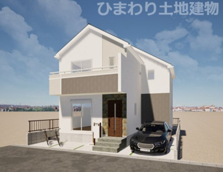 【外観】 | 座間市南栗原6丁目  1号棟 7期 | イメージパース（完成時に現況と異なる場合は現況優先となります）