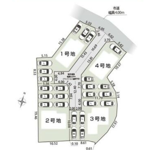 売土地　富士市今泉の区画図