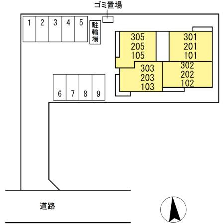 D-Crinum 本田町の区画図