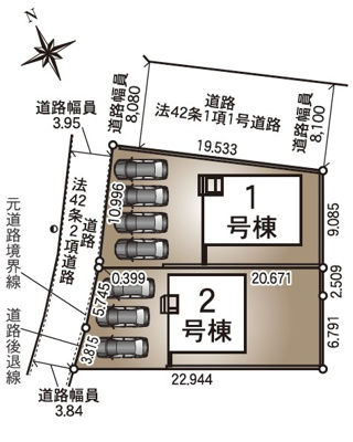 【区画図】 | 磐田市東小島 新築一戸建て 2号棟 | 2号棟の区画図です