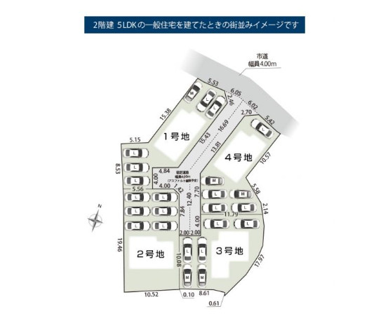 売土地　富士市今泉の区画図