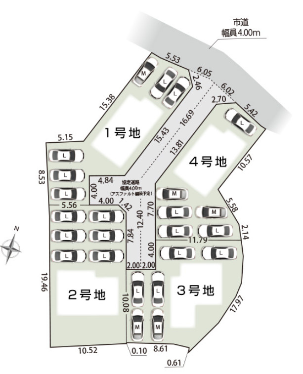 売土地　富士市今泉の区画図