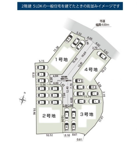 売土地　富士市今泉の区画図