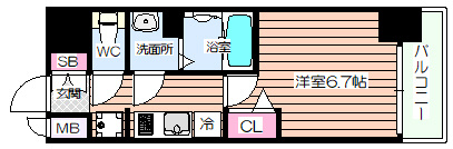 【間取り】 | プレサンス立売堀ベルヴィル