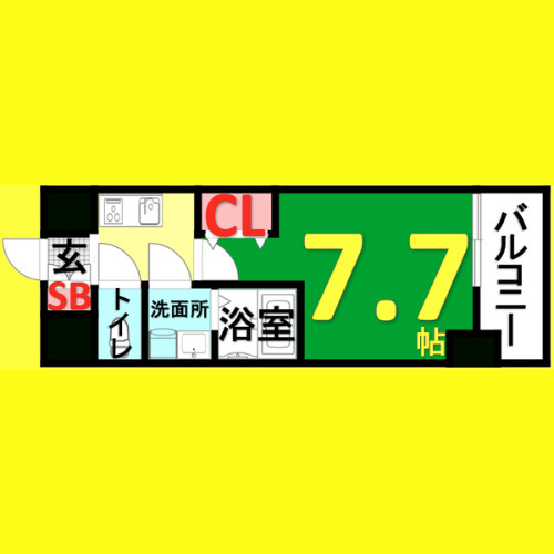 S-RESIDENCE庄内通North　名古屋市賃貸　仲介手数料無料の間取り