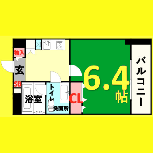 アール押切　名古屋市賃貸　仲介手数料無料の間取り