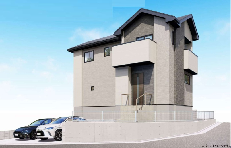 所沢市小手指南8期全1棟　新築戸建の外観パース
