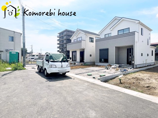 第18上尾市上　新築一戸建て　ハートフルタウン　Aの前面道路含む現地写真|前面道路含む現地写真です