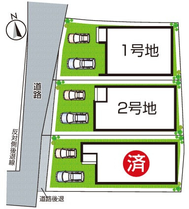 高槻市富田町　第1期　新築一戸建ての区画図|全3区画