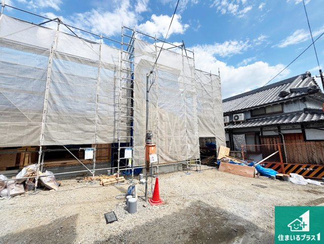 高槻市富田町　第1期　新築一戸建ての外観|周辺は落ち着いた街並みの住宅地！子育てがしやすい住環境です！まだ未完成ですが、現地でしかわからない事もございます。是非一度ご覧ください。