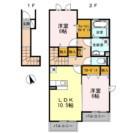 【間取り】 | セジュール下瀬谷A棟