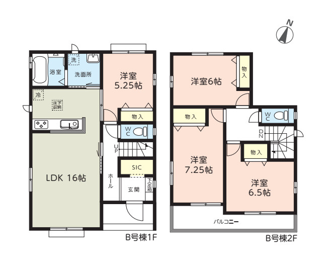 第18上尾市上　新築一戸建て　ハートフルタウン　B