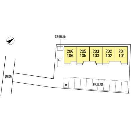 Ｃｈｏｕ Ｃｈｏｕ 橋目　　　刈谷市近郊の賃貸はクラスホーム刈谷店の区画図