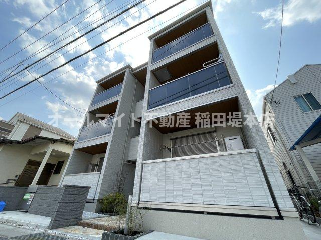 川崎市多摩区登戸新町のアパートの外観
