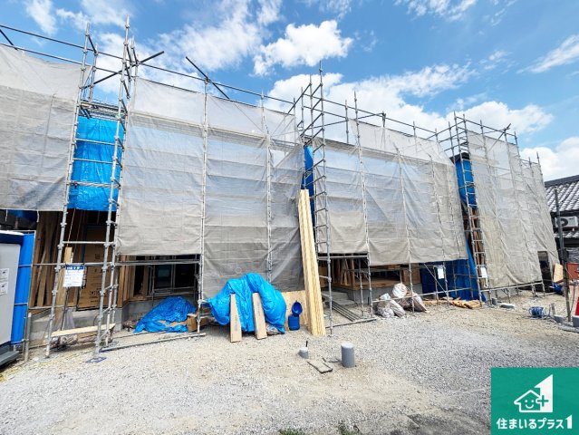 高槻市富田町　第1期　新築一戸建ての前面道路含む現地写真|周辺は落ち着いた街並みの住宅地！子育てがしやすい住環境です！まだ未完成ですが、現地でしかわからない事もございます。是非一度ご覧ください。