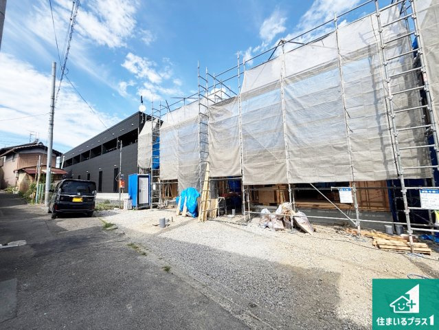高槻市富田町　第1期　新築一戸建ての外観|周辺は落ち着いた街並みの住宅地！子育てがしやすい住環境です！まだ未完成ですが、現地でしかわからない事もございます。是非一度ご覧ください。